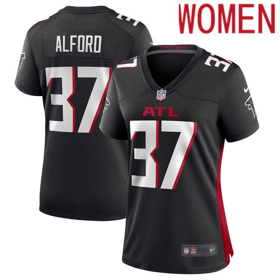 Women Atlanta Falcons 37 Dee Alford Nike Black Player Game NFL Jersey